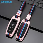 Чехол для автомобильного ключа из цинкового сплава, с 3 кнопками, с дистанционным управлением, защитный чехол для Audi Q8 A8 2020 2021 Q7 S7 A7 A6 S6 SQ8 SQ7 RS7