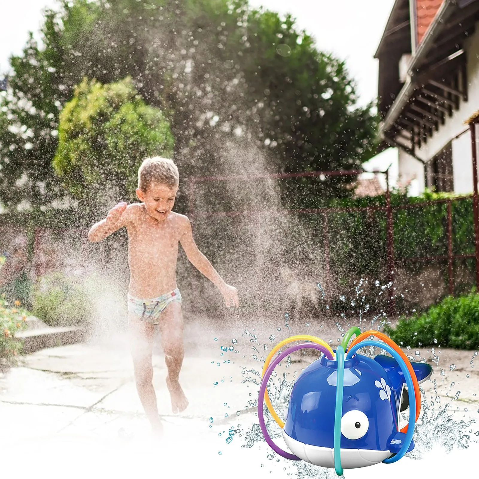 

Whale Cartoon Splash Ladybugs Insect-shaped Yard Water Sprinkler Lawn Sprinkler For Kids Summer Garden Outdoor Water Spray Toy