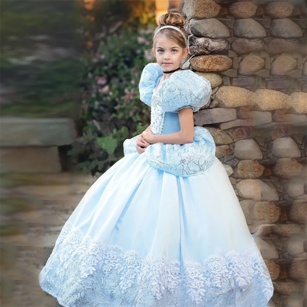 

3-10 Year Cinderella Fancy Masquerade Princess Party Dresses Girls Christmas Halloween Cosplay Fantasy Costume Children Clothes