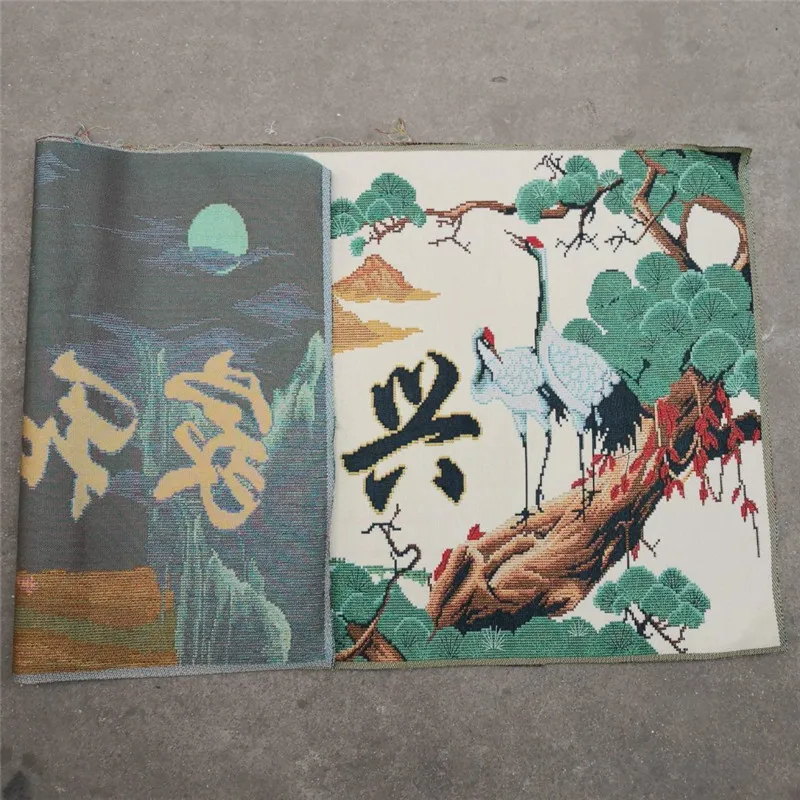 Китайская старая шелковая картина вышивка каллиграфия длиной 120 см | Дом и сад