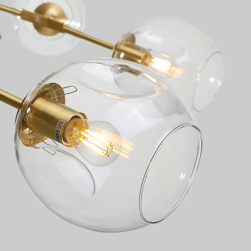 Скандинавский современный светодиодный светильник стеклянная люстра