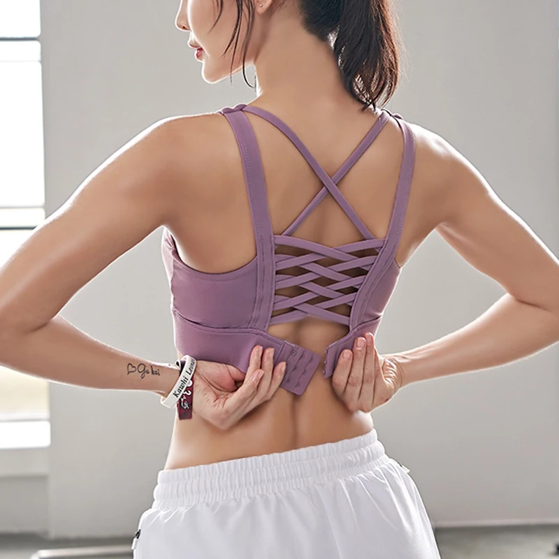 Спортивный бюстгальтер майка для женщин спортзала размера плюс спортивный с