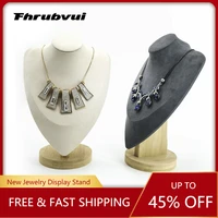 jewelry display stand wood props velvet bust necklace mannequin pendant forms portrait holder rack shelf
