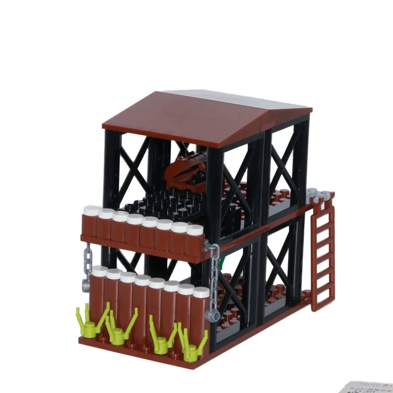 

Compatible Toy Small Particle Building Blocks Game Building Scene English Chicken Eating Scene Alert Cabin