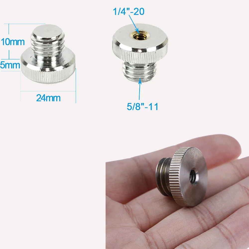 

Резьбовой винт-адаптер для штатива, адаптер для лазерного уровня, запчасти для инструментов, аксессуары 1/4-20 до 5/8-11