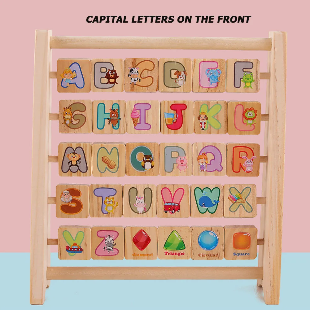 Wooden Letter Flipboard Learning Frame Exercise Practical Ability Color Cognition Wisdom Develop Educational Toy Kids Gift | Игрушки и