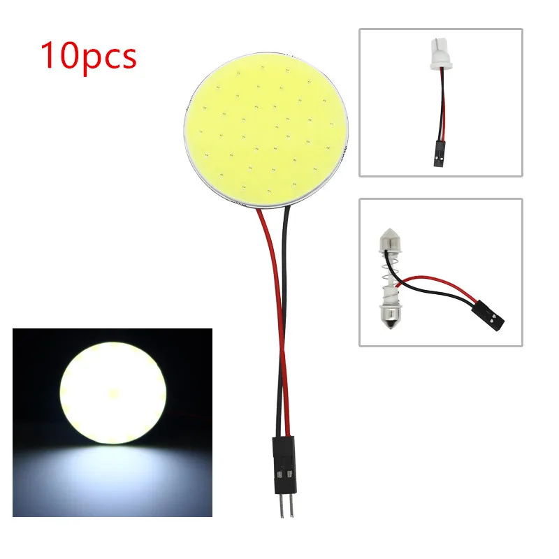 10 шт. T10 36 SMD COB Белый светодиодный Панель Супер авто Интерьер Чтение карта лампа