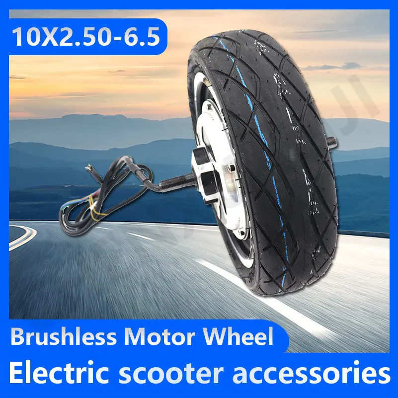36V 48V 350W 500W 10x2.50-6.5 CHAOYANG Tubeless Tire Motor For 10 Inch Electric Scooter Brushless Scooter Hub Motor Parts