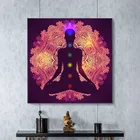 Картина на холсте, художественные плакаты, принты, индийский Будда, медитация, 7 чакр, Йога, спорт, настенное искусство для гостиной, спальни без рамки