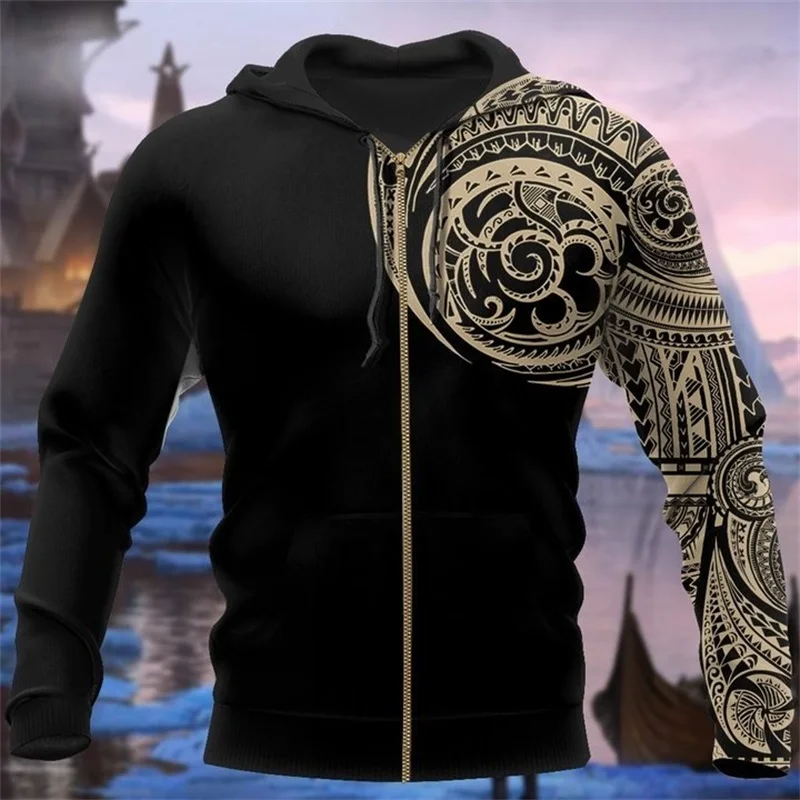 

Viking Tattoo Polynesian 3D Printed Men women hoodies Harajuku Fashion Hooded Sweatshirt Autumn Unisex hoodie drop shipping