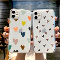 love heart pattern cute phone case for iphone 13 12 11 pro max mini 6 6s 7 8 plus se2020 x xr xs shockproof clear shell coque