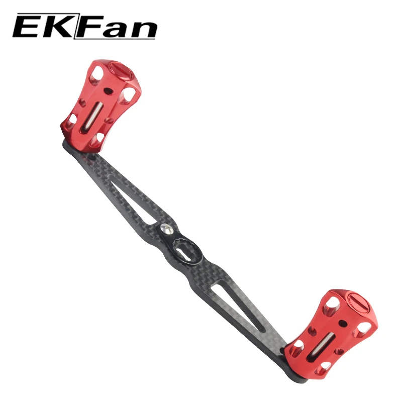 

EKFan Carbon Fiber Fishing Reel Handle length 13cm Aluminum alloy Knobs for 8*5mm hole Baitcasting Reel Fishing DIY Accessory