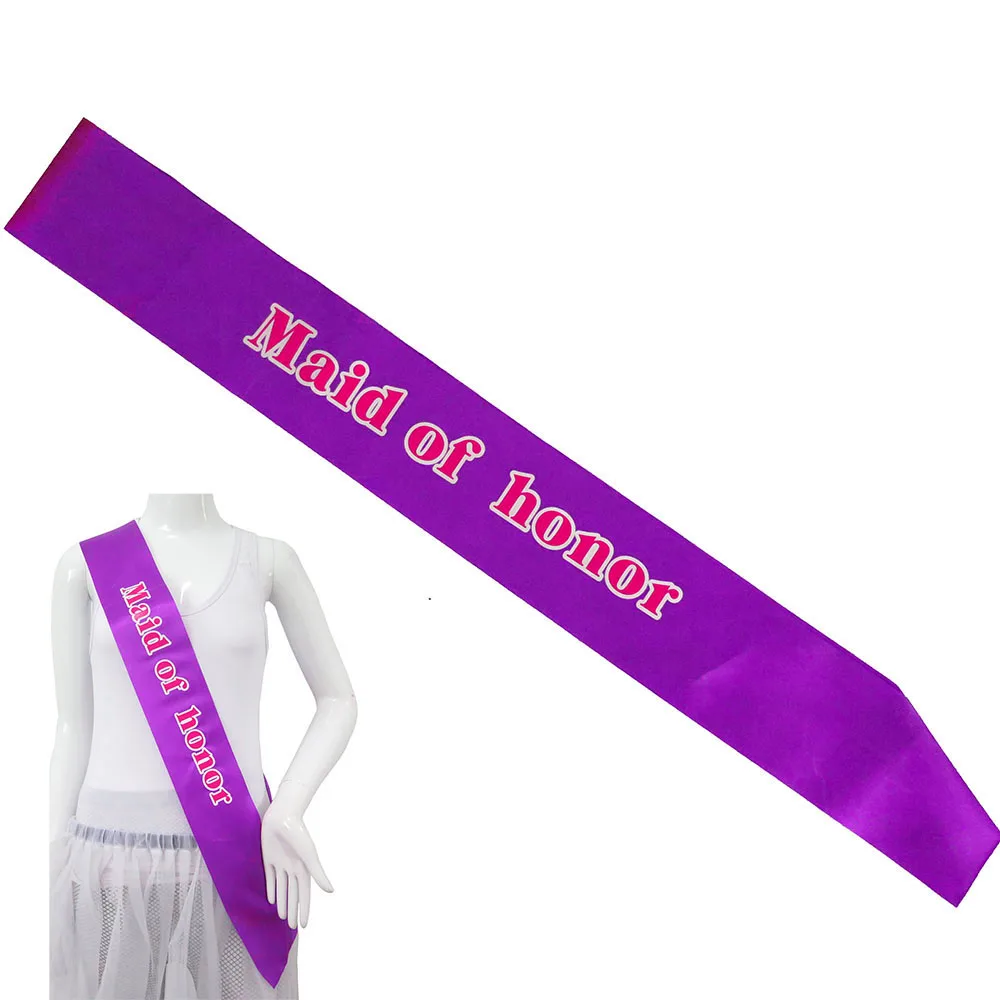 3 шт. фиолетовой ленточкой Розовые Фрейлина лента невесты to be happy Вечеринка дня