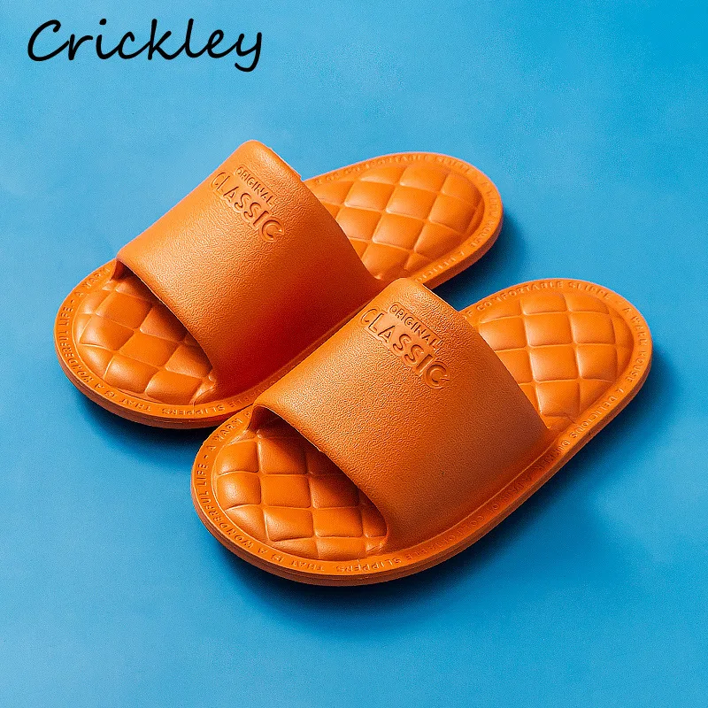 

Summer Solid Children Slippers Candy Color Soft Light Indoor Floor Slippers for Boys Girls Non Slip Simplicity Kids Slippers