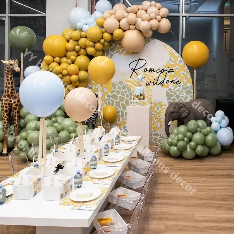 

Balloon Garland Kit Retro Ginger Apricot Green Balloon Wedding Bridal Shower Birthday Party Baby Shower Global Decoration