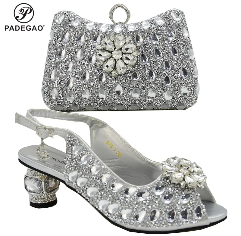 Лидер продаж 2020 обувь и сумка в комплекте золотого цвета итальянские босоножки