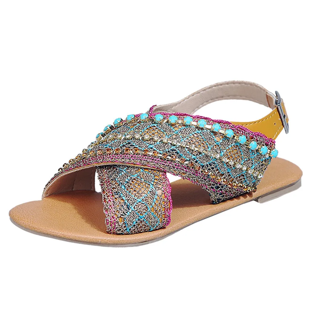 Женские летние сандалии Новинка Пляжные на платформе в римском стиле Женская