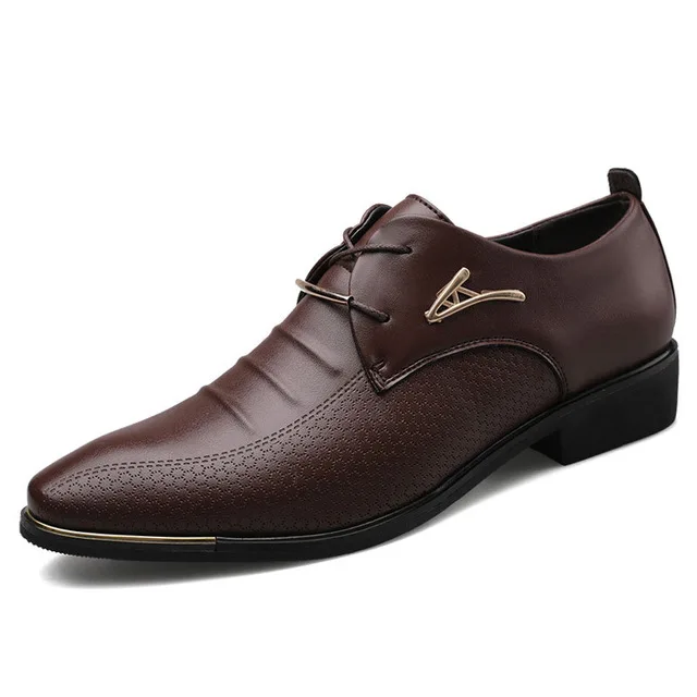 

Leather Men Dress Shoes Fashion Pointed Toe Men's Business Casual Shoes Oxford Formal Shoes Free Shipping Plus 48