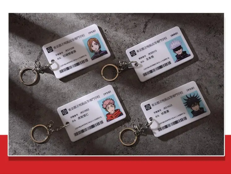 

Jujutsu Kaisen Gojo Satoru Itadori Yuji Card Case Cover Box Student Anime ID Bus Bank Card Holder Keychain Pendant Toy Cosplay