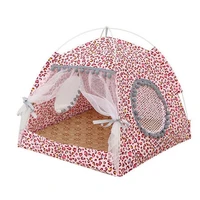 pet tent house cat bed portable teepee closed folding cat tent 6 colors available dog puppy excursion outdoor indoor pet hut