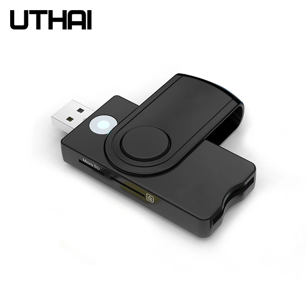 UTHAI для Windows 7 8 10 Linux OS USB SIM смарт кардридер банковских карт IC / ID EMV SD TF MMC CCID ISO