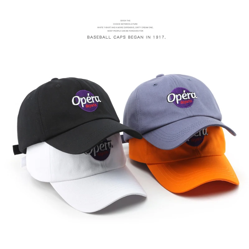 

SLECKTON Cotton Baseball Cap for Women and Men Fashion "Opera" Embroidered Hat Cotton Soft Top Caps Casual Snapback Hats Unisex