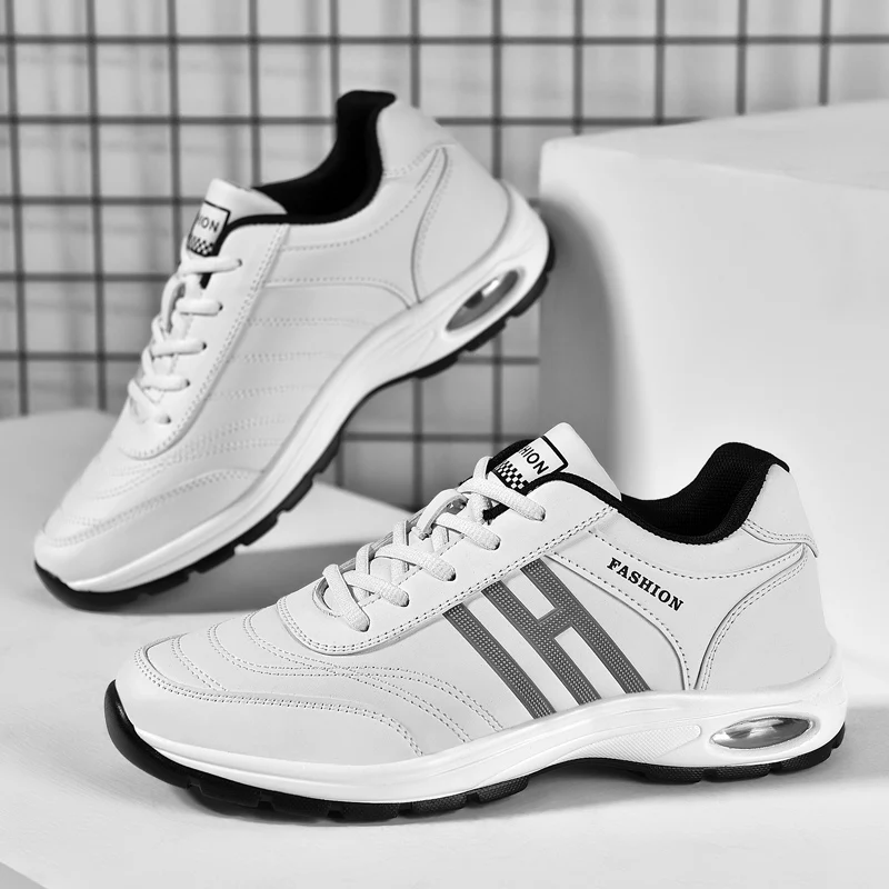 Кроссовки мужские с воздушной подушкой люксовые дизайнерские модная кожаная