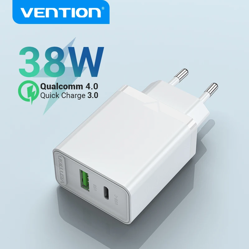 

Vention 36W Fast USB Charger Quick Charge 4.0 3.0 Type C PD Fast Charging for iPhone 13 USB Charger with QC 4.0 3.0 Phone Charge