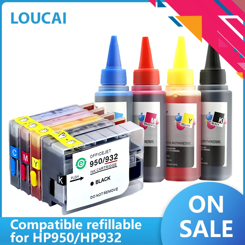 

Refillable Ink cartridge Compatible for HP950 951xl for HP Officejet Pro 8100 8600 8610 8620 8630 8660 8615 8625 251dw HP950 951