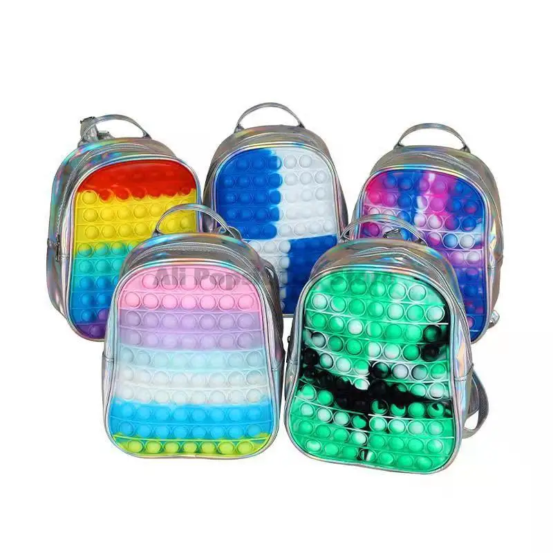 Разноцветный рюкзак силиконовые игрушки-антистресс с эффектом пузырьков