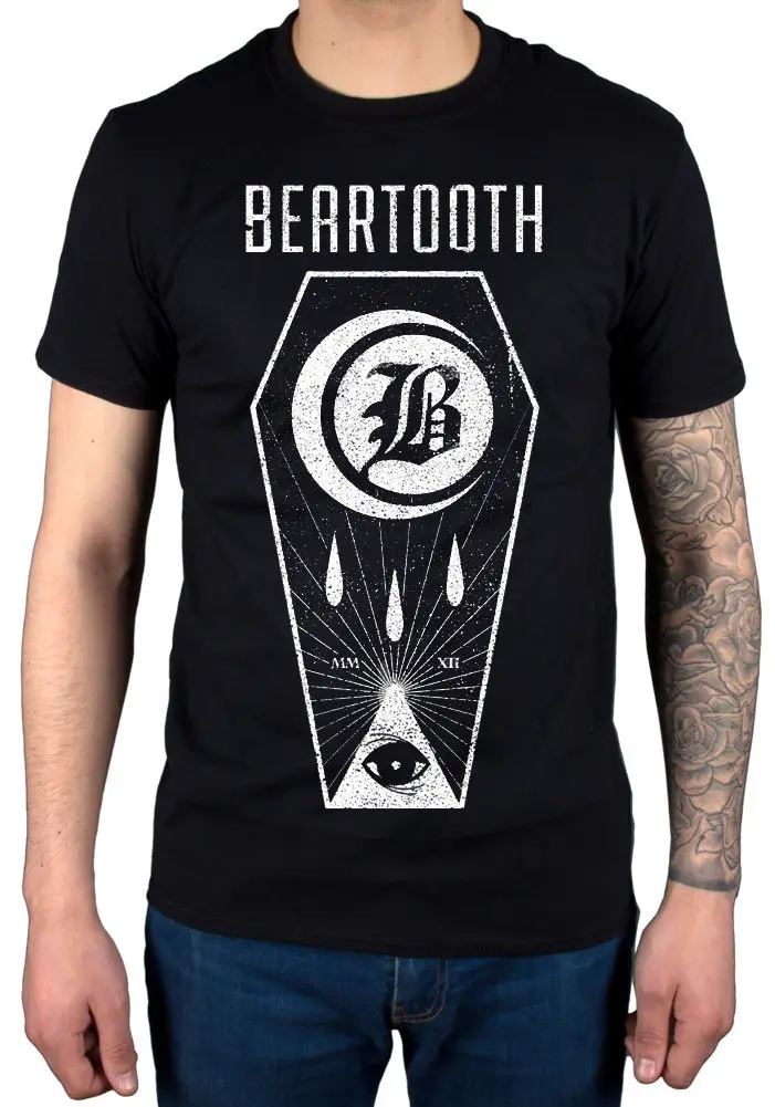 Beartooth/футболка с изображением гроба Новая Модная хлопковая футболка надписью Merch