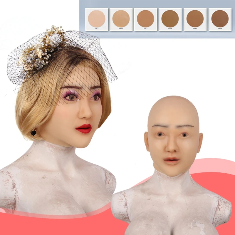 Maskerade Crossdresser Silikon головной убор weibliche Maske realistische для транссексуалов Драг Королева