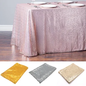 228x335cm rectangular table cover glitter sequin table cloth rose gold silver tablecloth for wedding party hotel home decoration free global shipping