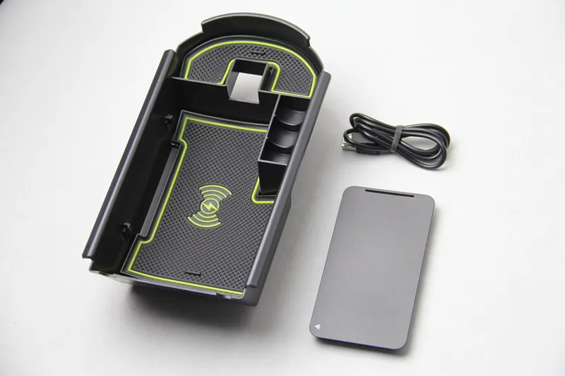 1 лот мобильный телефон беспроводной зарядки подлокотник коробка для хранения 2016