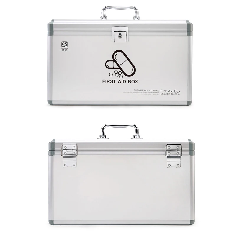 Двухуровневый бытовой контейнер для лекарств из алюминиевого сплава, набор для первой помощи для кемпинга на открытом воздухе, коробка для ... от AliExpress RU&CIS NEW