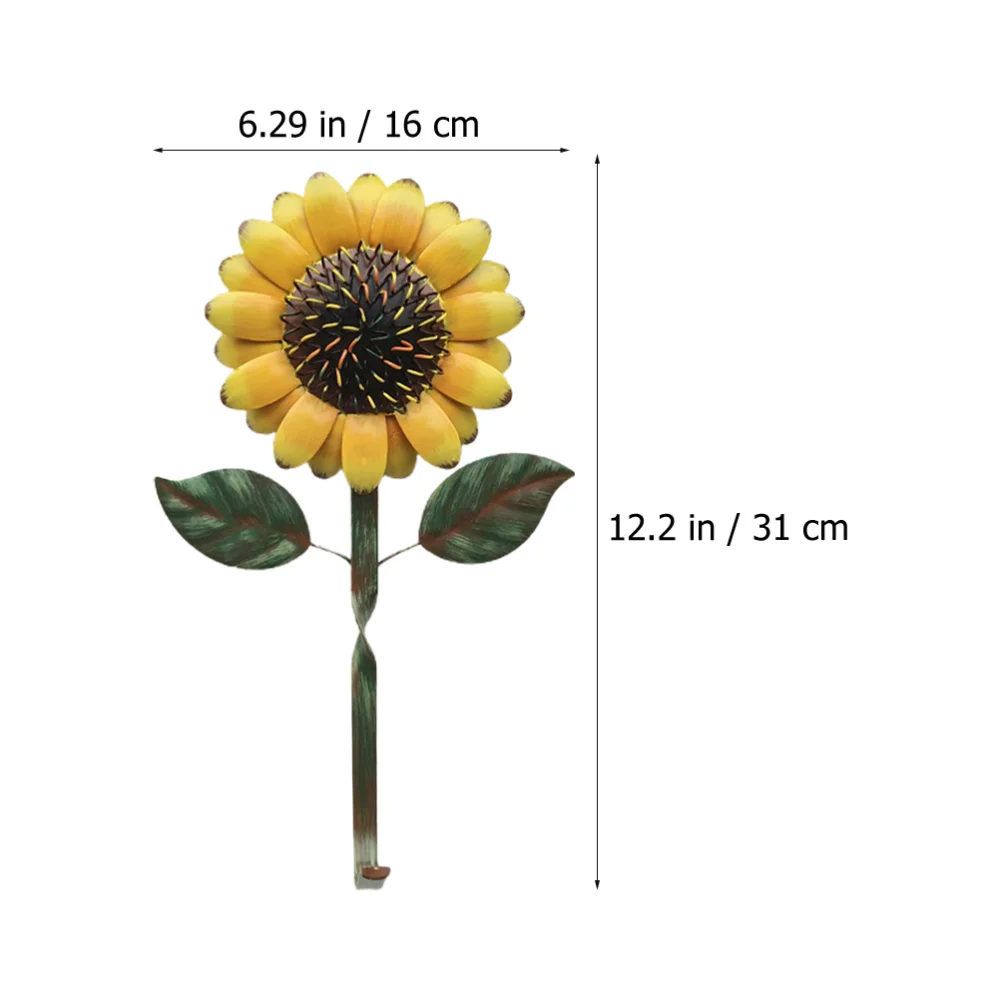 

2pcs Sunflower Wall Hooks Wall-mounted Storage Hooks Sundries Storage Hooks