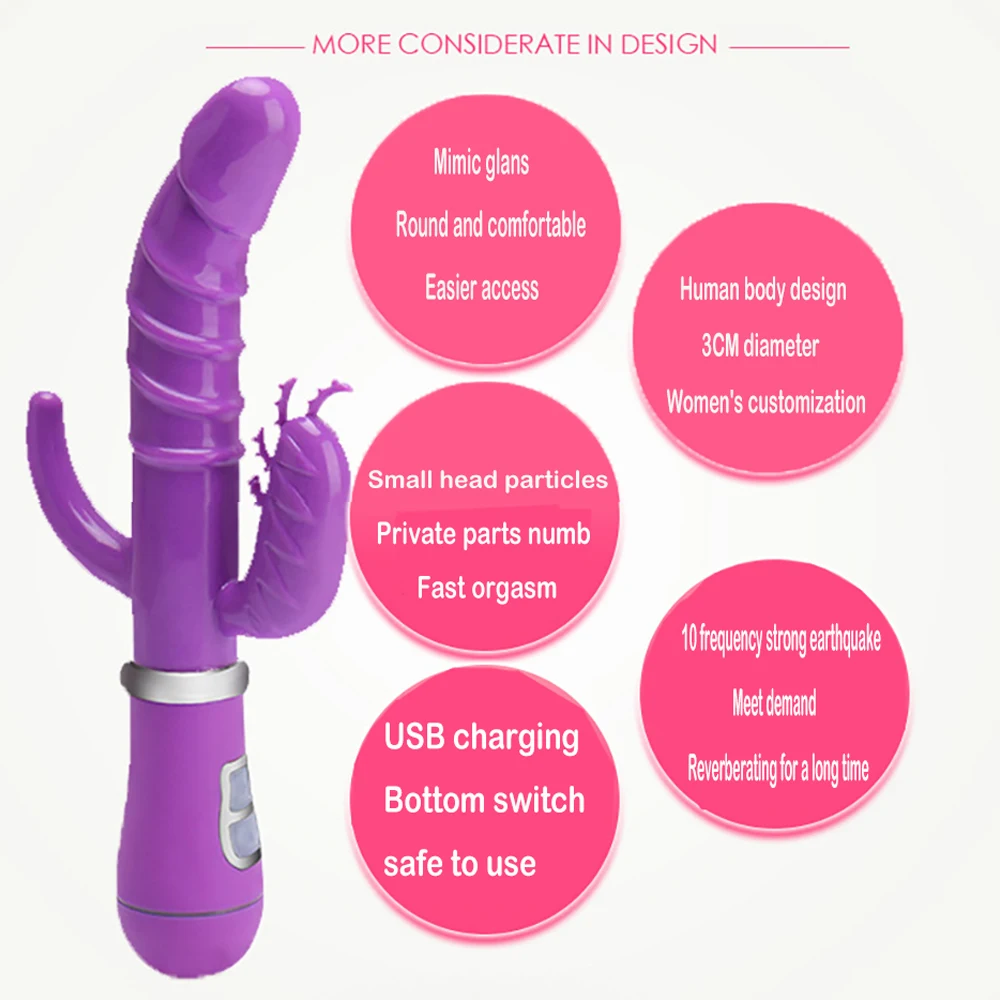 Фаллоимитатор Женский 10 скоростей Стимуляция клитора точка G | Красота и здоровье