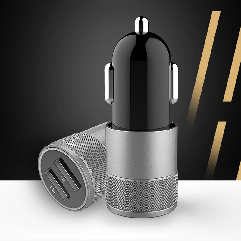 

Mini 2 Port USB Car Charger Adapter For iPhone Xiaomi HUAWEI 5V 3A Fast Charging USB Charger Mobile Phone Dual USB Car-charger