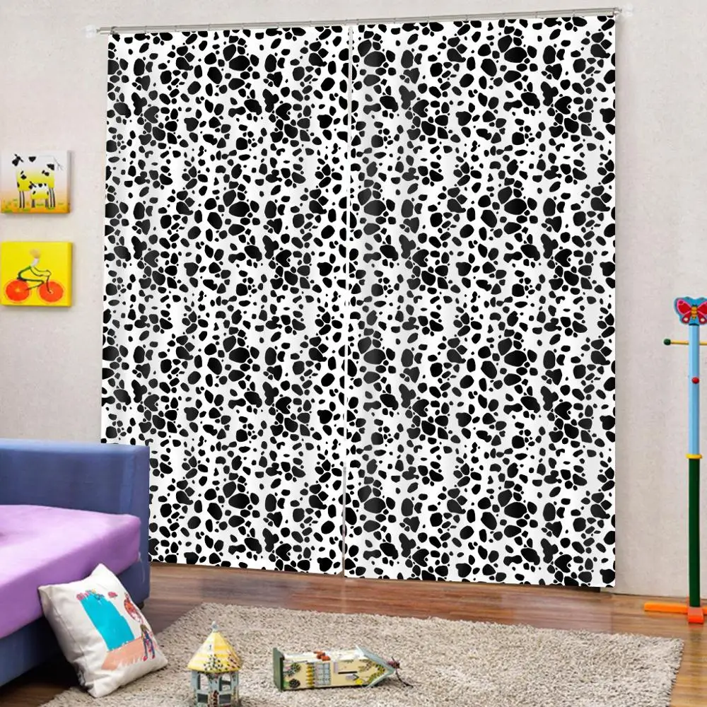 Затемненные занавески с черным рисунком s 3D затемненные для гостиной постельные