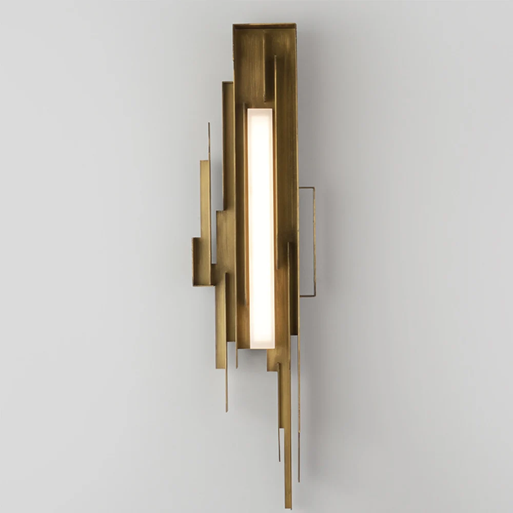 

Modern LED Bronze Iron Wall Lamp For Bedroom Living Study Room Restaurant Hotel Corridor Loft Kitchen Retro Decor Indoor Light