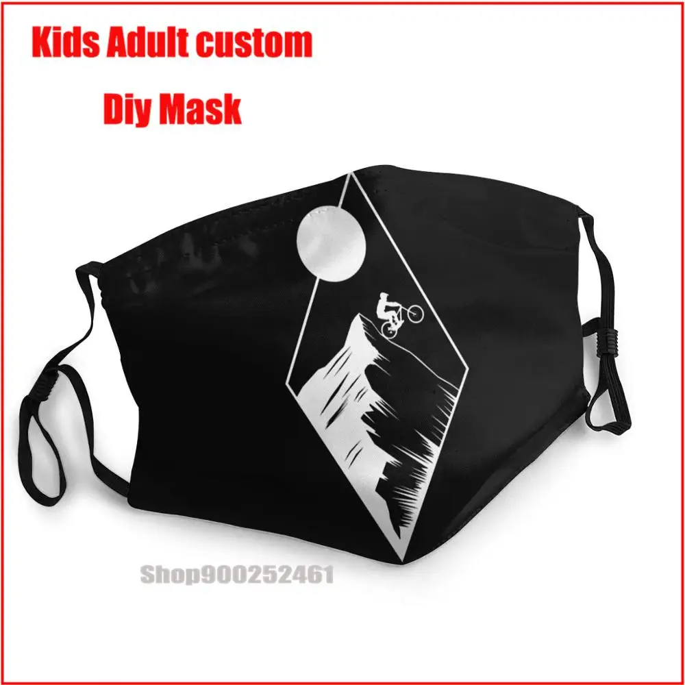 

MTB Mountain Biker Bicycle Cyclist Bmx Rider Biker Sportor Mountain Nature Cycling DIY fashion mask mouth mask reusable kids