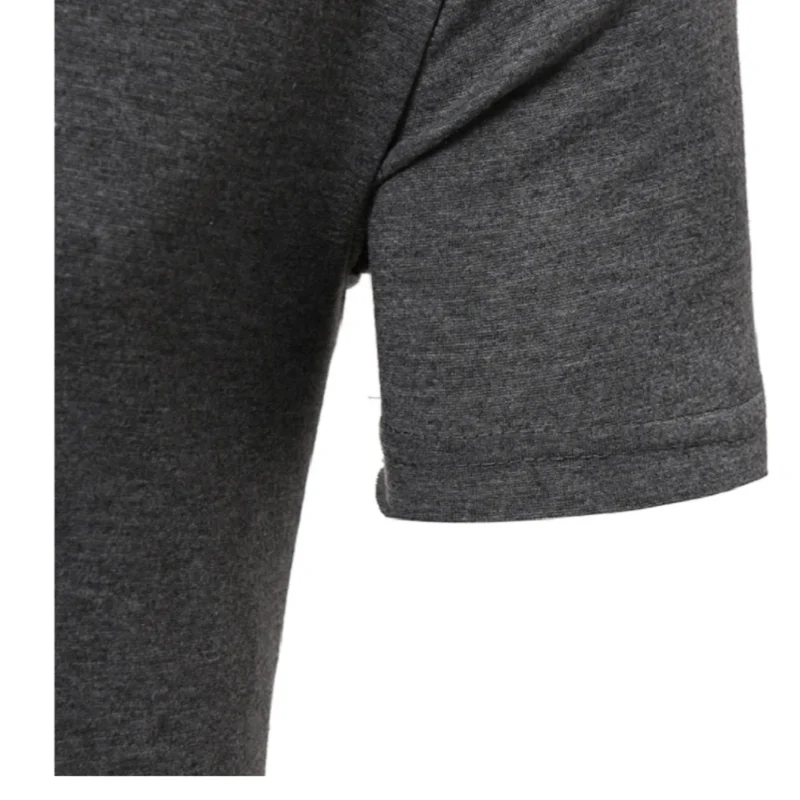 Новая европейская Мужская мода молния панель сплошной тонкий короткий рукав