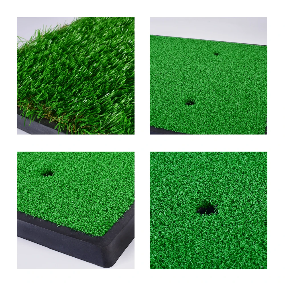 en Ucuz Golf Minderi Kauçuk Tee Sürüş Isabet Yonga Koyarak Yapay çift çim Golf Uygulama Mat Arka Bahçe Için Ev Kullanımı
