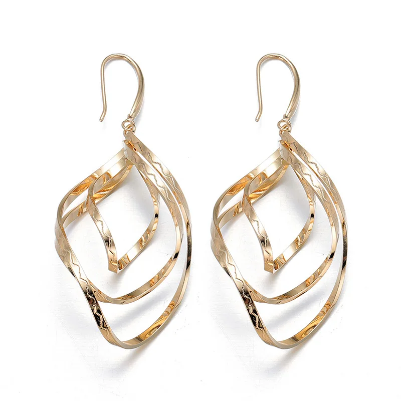 Модные большие серьги-кольца для женщин хит продаж свадебные серьги модные |