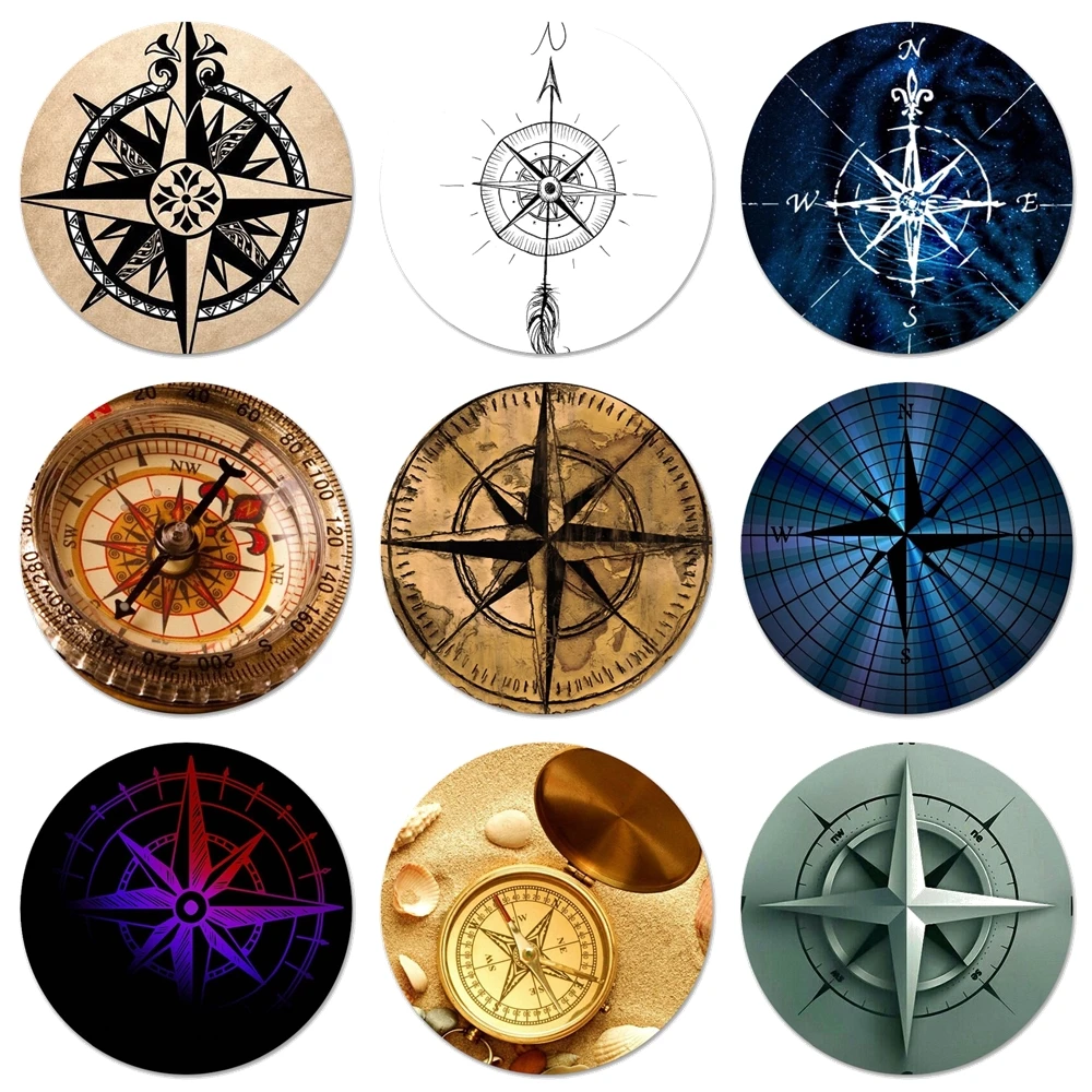 

Магнитные наклейки на холодильник с компасом 58 мм