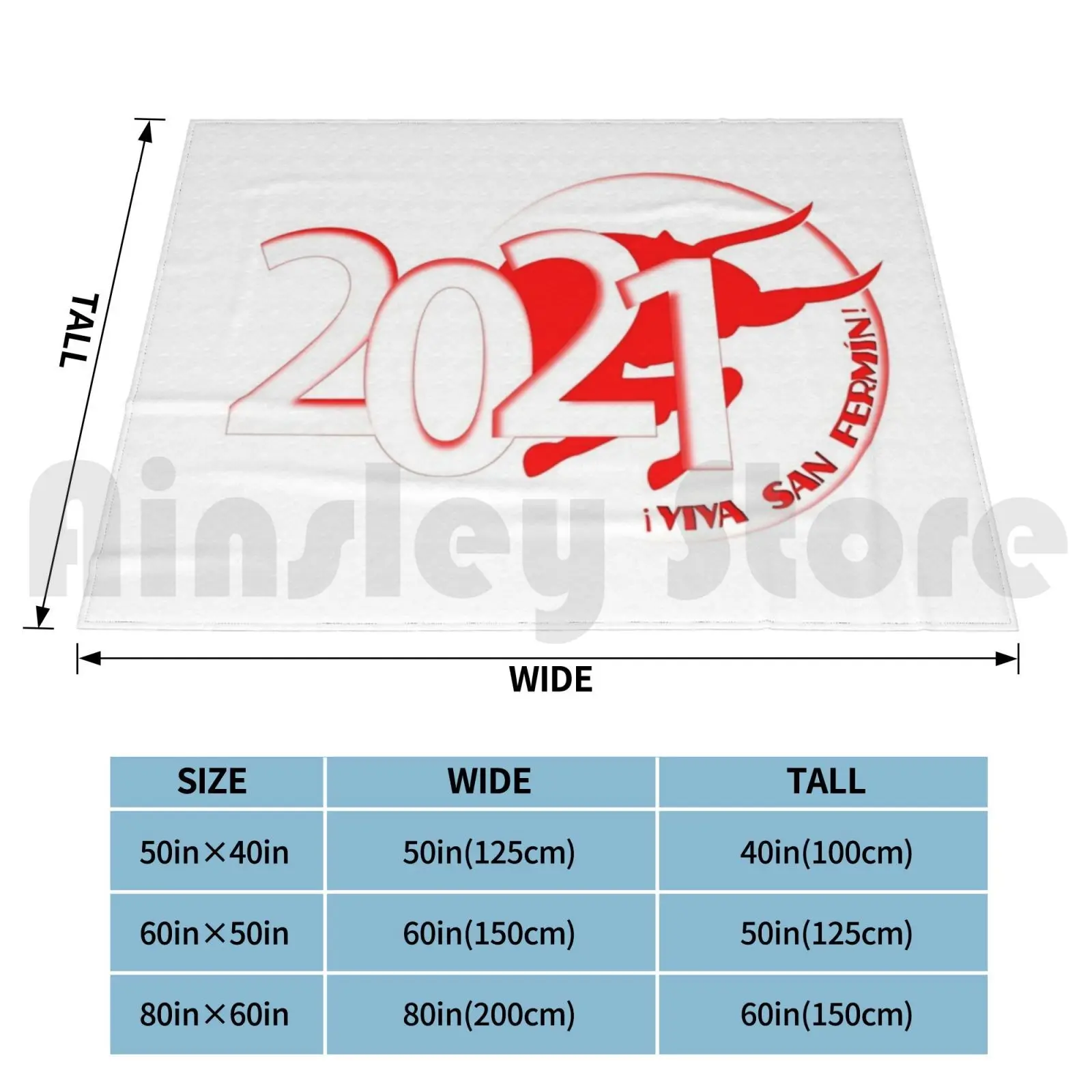 Одеяло с забавным дизайном для празднования Сан-Фермин в Памплоне Поставьте эти