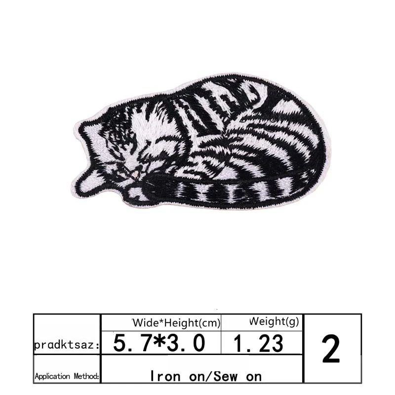 1 шт. тканевые нашивки с вышивкой животными карманные значки аппликацией в виде