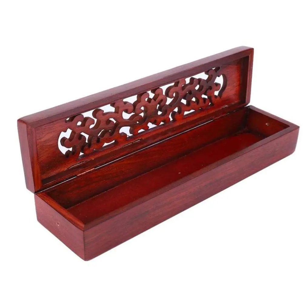 

Incense Box Rosewood Holder For Stick Incense Sticks Assorted Buddhist Supply Hollow Storage For Incense Chopsticks