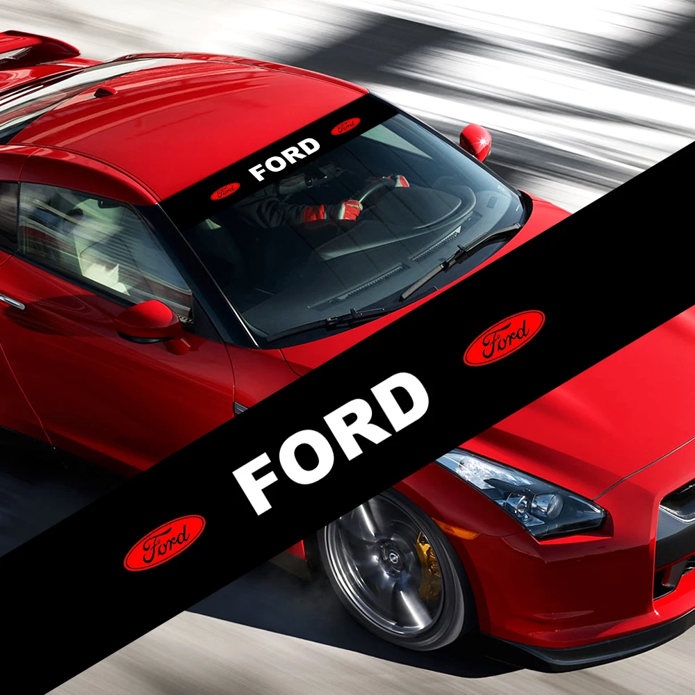 Car Banner Front Rear Windshield Sunshade Vinyl Sticker Decoration For Ford Fiesta EcoSport ESCORT Ranger Mondeo Mustang FOCUS 2 |