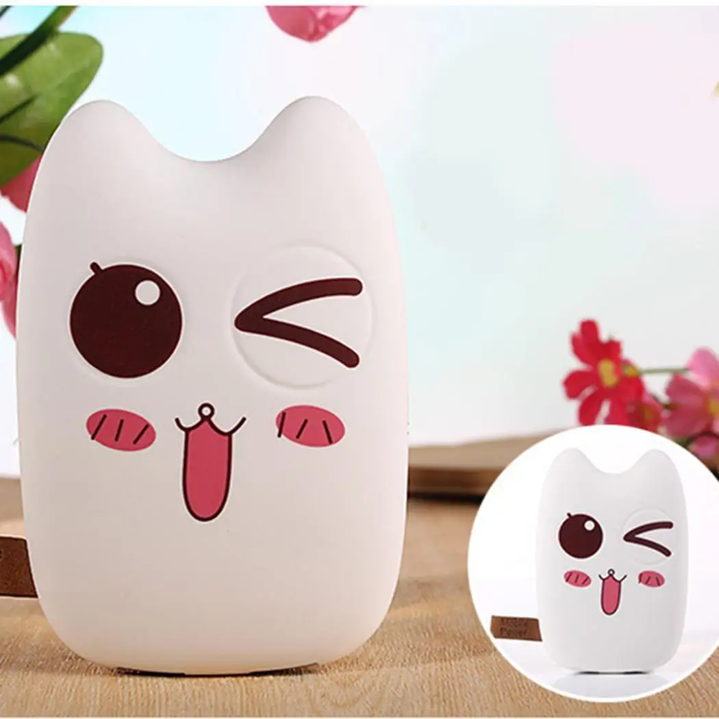 Модный милый мультяшный внешний аккумулятор для зарядки мобильных